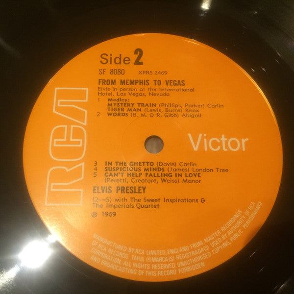 Elvis Presley ‎– Elvis In Person At The International Hotel - Vinyl LP, Album, UK 1970 (USED G+)