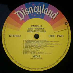 Various ‎– Walt Disney's Greatest Hits - Vinyl LP, Compilation, Germany 1983 (USED VG)
