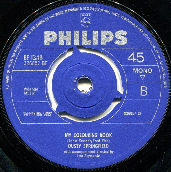 Dusty Springfield – I Just Don't Know What To Do With Myself - Vinyl 7", 45 RPM, Single, Mono, 3-Prong Push-out Centre, UK 1964 (USED G+)