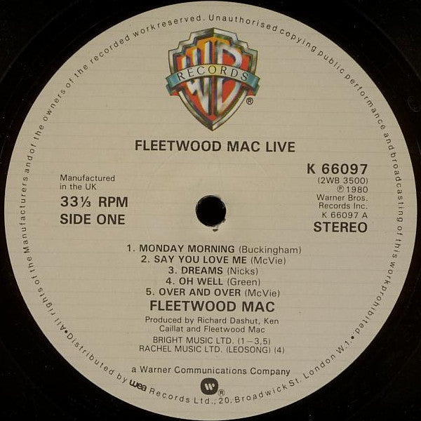 Fleetwood Mac - Fleetwood Mac Live - 2 x Vinyl LP, Album, UK 1980 (USED VG+)