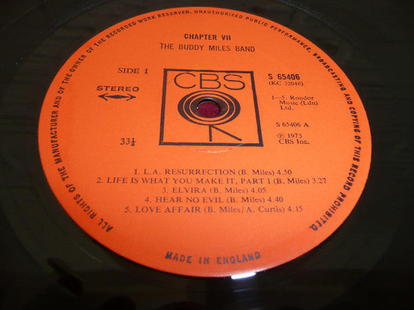 The Buddy Miles Band ‎- Chapter VII - Vinyl LP, Album, Stereo, UK 1973 (USED VG+)