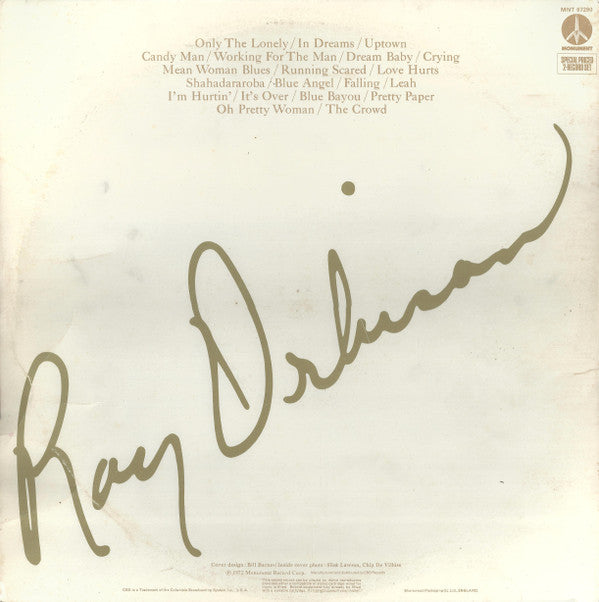 Roy Orbison ‎– The All-Time Greatest Hits Of Roy Orbison - 2 × Vinyl LP, Compilation, Stereo, Gatefold (USED VG+)