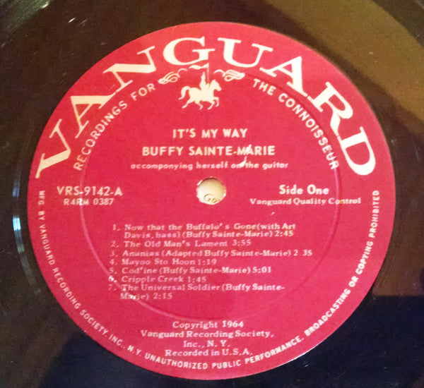 Buffy Sainte-Marie ‎- It's My Way! - Vinyl LP, Album, Mono (USED VG+)