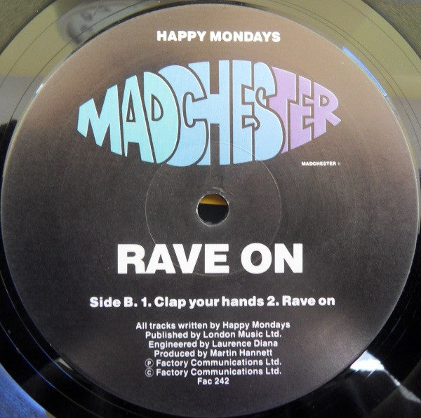 Happy Mondays – Madchester Rave On - Vinyl 12", 45 RPM, EP, UK 1989 (USED VG+)