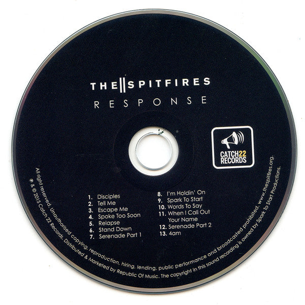 The Spitfires – Response - Vinyl LP, Album, Limited Edition, Red CD, Album CD, EP, Bonus Disc, UK 2015 (USED VG+)