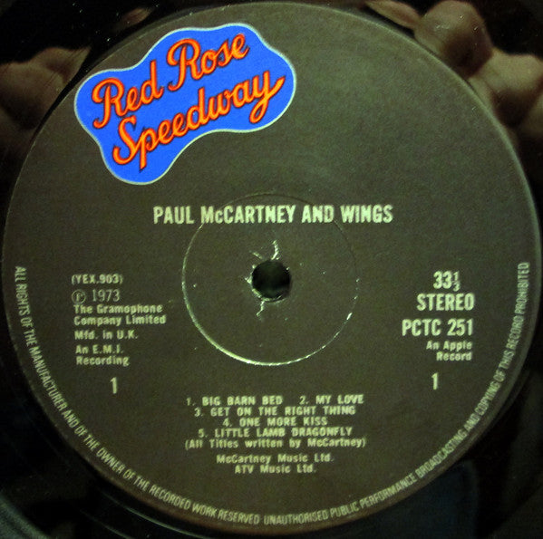 Paul McCartney & Wings - Red Rose Speedway - Vinyl LP, Album, Gatefold, Original UK 1973 (USED VG+)