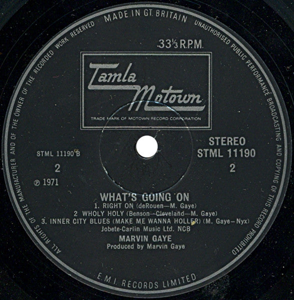 Marvin Gaye - What's Going On - Vinyl LP, Album, Stereo, UK 1971 (USED VG)