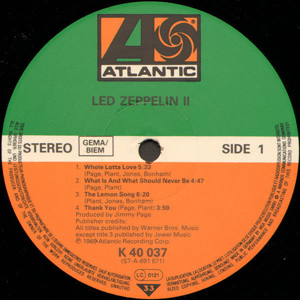 Led Zeppelin – Led Zeppelin II - Vinyl LP, Album, Reissue, Stereo, Gatefold, Europe (USED VG+)