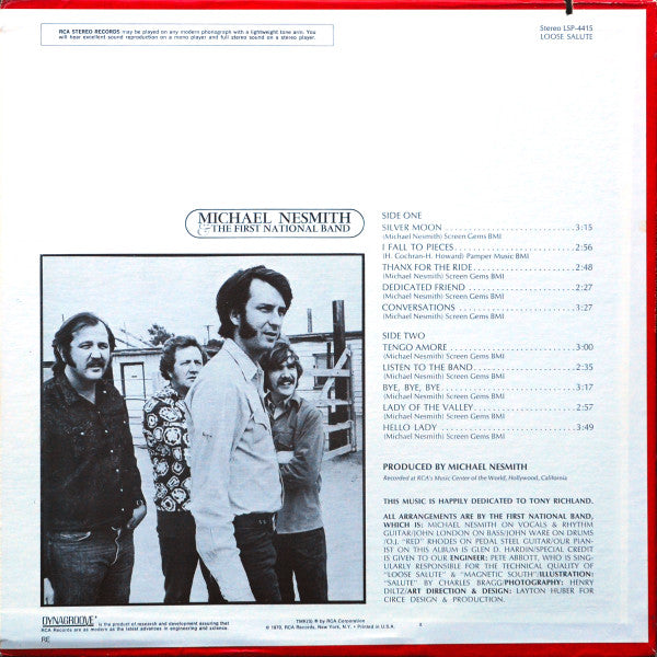 Michael Nesmith & The First National Band - Loose Salute - Vinyl LP, Album, Stereo, 1970 (USED VG+)