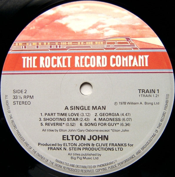Elton John ‎– A Single Man - Vinyl LP, Album, Stereo, Gatefold, UK 1978 (USED NM)