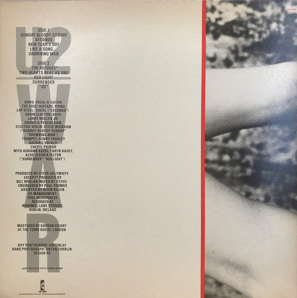 U2 - War - Vinyl LP, Album, Stereo, 1983 (USED VG+)