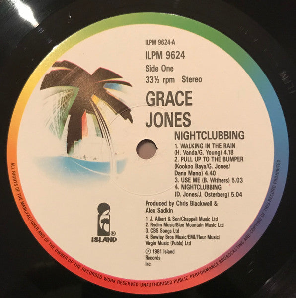 Grace Jones - Nightclubbing - Vinyl LP, Album, Reissue, UK 1986 (USED NM)