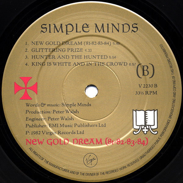 Simple Minds - New Gold Dream (81-82-83-84) - Vinyl LP, Album, Stereo, Gold Inner Sleeve, 1st Press, UK 1982, (USED VG+)