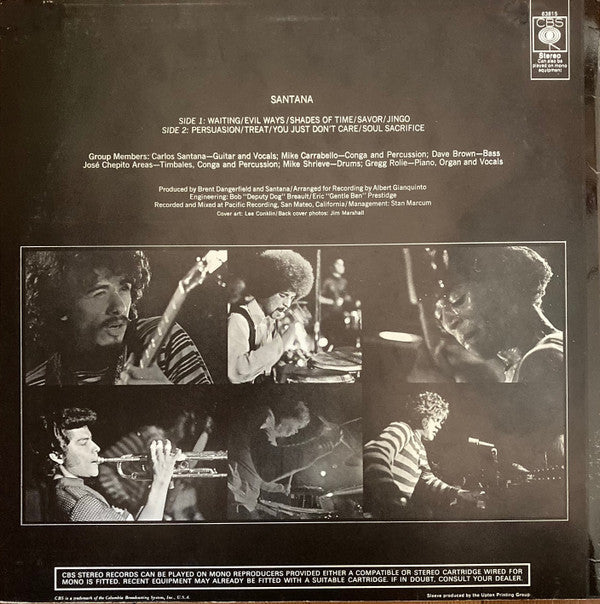 Santana ‎– Santana - Vinyl LP, Album, Stereo, Laminated, UK 1969 (USED VG+)