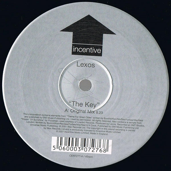 Lexos ‎– The Key - Vinyl 12", 45 RPM, UK 2001 (USED NM)