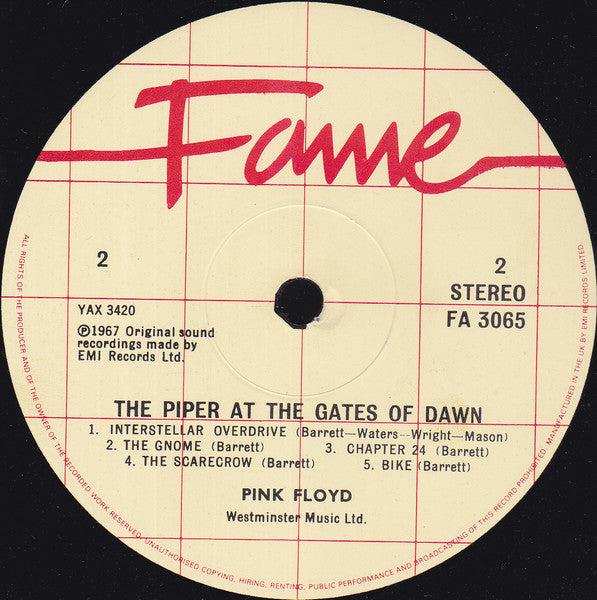 Pink Floyd - The Piper At The Gates Of Dawn - Vinyl LP, Album, Reissue, Stereo, UK 1984 (USED VG+)