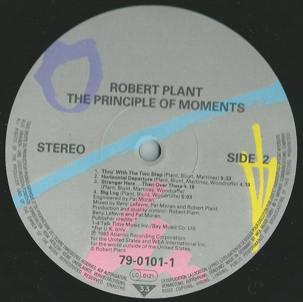Robert Plant ‎– The Principle Of Moments - Vinyl LP, Album, Stereo, Europe 1983 (USED VG)