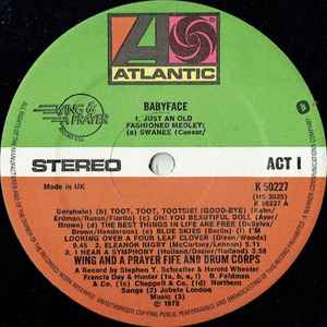 Wing And A Prayer Fife And Drum Corps. ‎– Babyface - Vinyl LP, Album, UK 1976 (USED VG+)