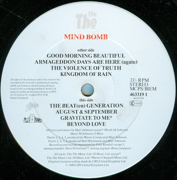 The The – Mind Bomb - Vinyl LP, Album, UK 1989 (USED VG+)