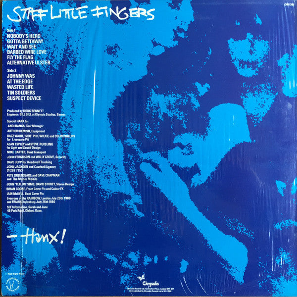 Stiff Little Fingers – Hanx! - Vinyl LP, Album, Stereo, UK 1980 (USED VG+)