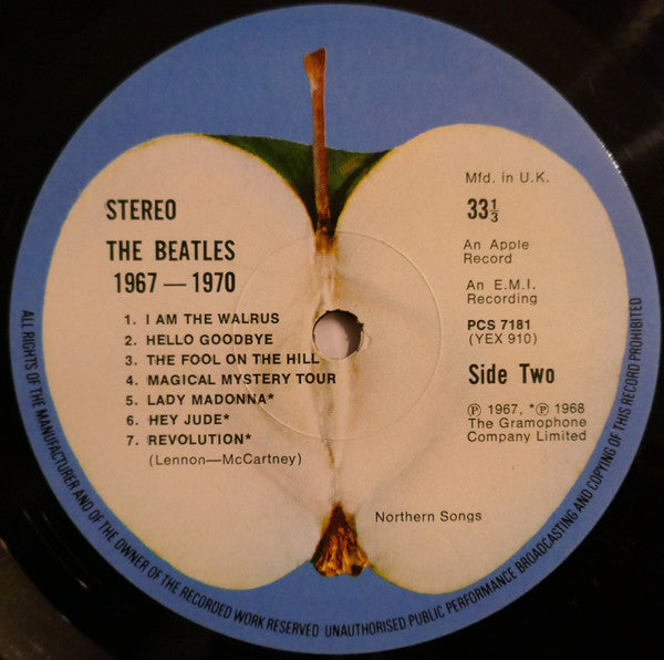 The Beatles ‎– 1967-1970 -  2 × Vinyl LP, Compilation, Stereo, UK 1973 (USED VG+)