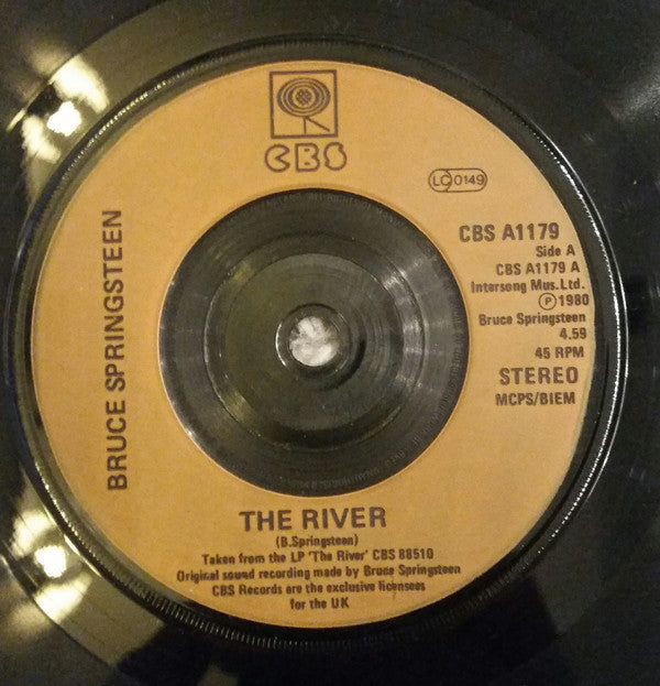 Bruce Springsteen ‎- The River -  Vinyl 7", 45 RPM, Single, Plastic Label, Solid Centre, UK 1981 (USED VG+)