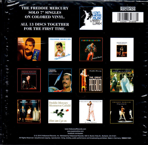 Freddie Mercury – Messenger Of The Gods (The Singles) - Box Set, Compilation, 13 x Limited Edition Coloured Vinyl 7", Singles, Reissue (NEW SEALED)