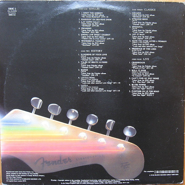 Eric Clapton - Backtrackin' - 2 x Vinyl LP, Album, Compilation, Stereo, UK 1984 (USED VG+)