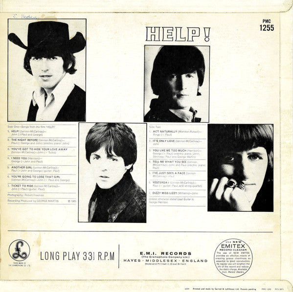 The Beatles ‎– Help! - Vinyl LP, Album, Mono, UK 1965 (USED VG)