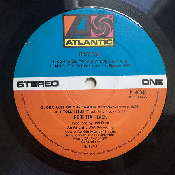 Roberta Flack ‎– First Take - Vinyl LP, Album, Repress, Stereo, UK (USED VG)
