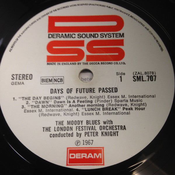 The Moody Blues With The London Festival Orchestra Conducted By Peter Knight ‎– Days Of Future Passed -  Vinyl, LP, Album, UK 1967 (USED VG+)