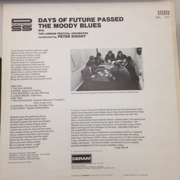 The Moody Blues With The London Festival Orchestra Conducted By Peter Knight ‎– Days Of Future Passed -  Vinyl, LP, Album, UK 1967 (USED VG+)