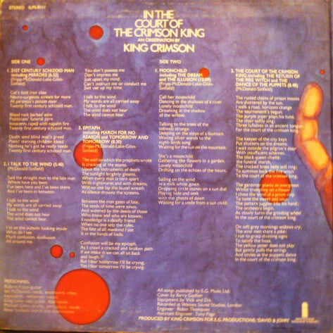 King Crimson – In The Court Of The Crimson King (An Observation By King Crimson) - Vinyl, LP, Album, Gatefold, UK 1970 (USED VG+)