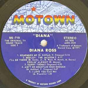 Diana Ross ‎– Diana! (Original TV Soundtrack) - Vinyl LP, Album, Stereo, US 1971 (USED VG)