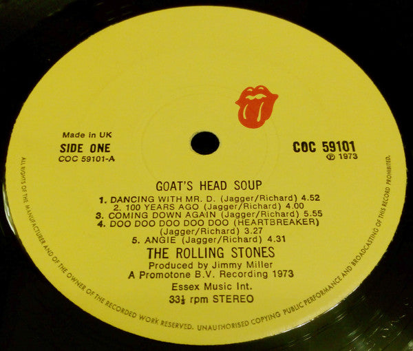 The Rolling Stones – Goats Head Soup - Vinyl LP, Album, Repress, Gatefold, UK 1973 (USED NM)
