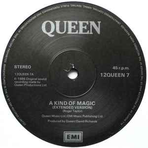 Queen ‎– A Kind Of Magic (Extended Version) - Vinyl 12", 45 RPM, Single, Stereo, UK 1986 (USED VG)