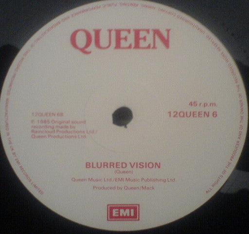 Queen ‎– One Vision (Extended Vision) - Vinyl 12", 45 RPM, Single, UK 1985 (USED VG+)