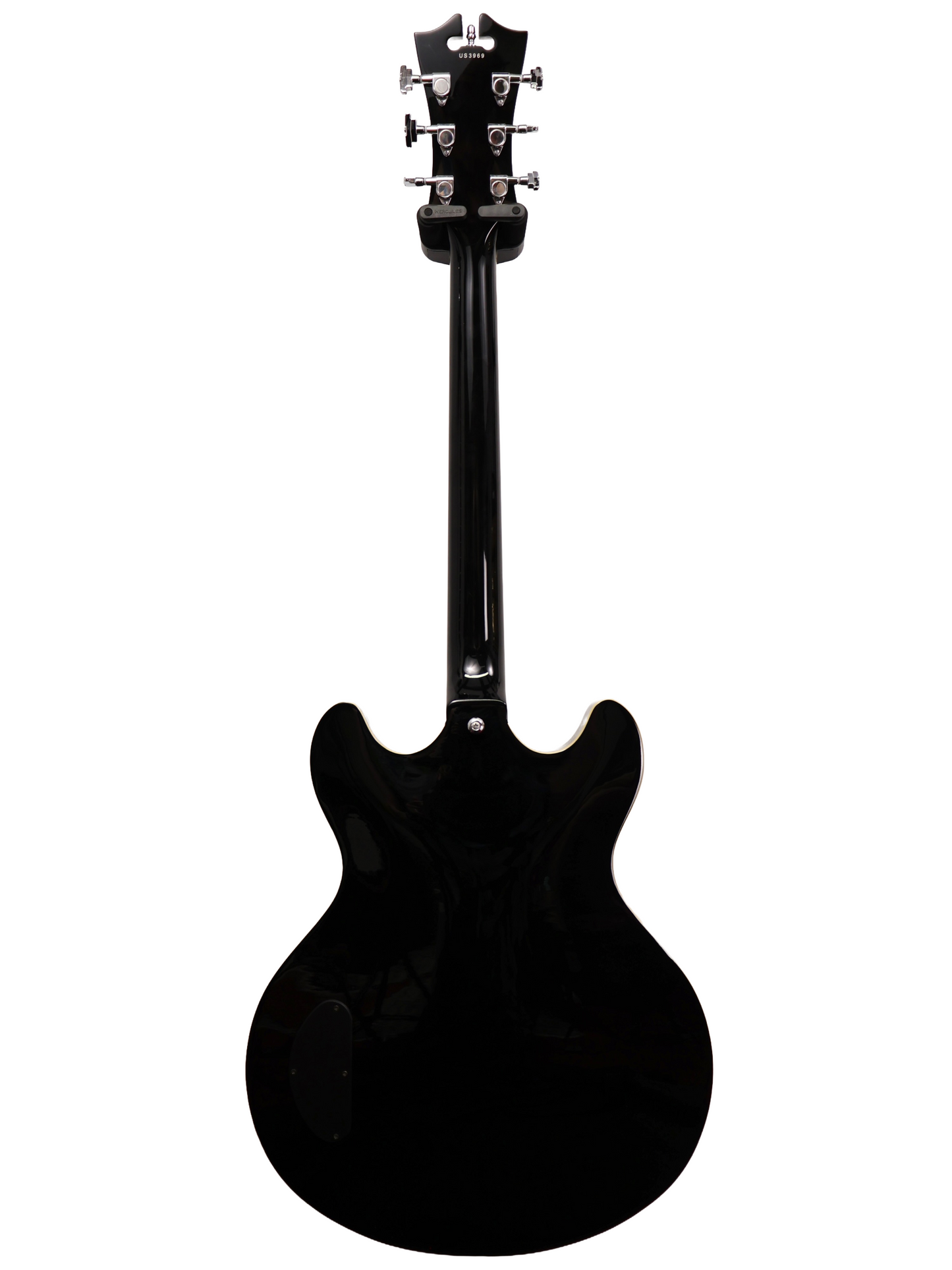 D'Angelico Premier DC Semi-Hollow, Stop-Bar, No F Holes, Black (2017)