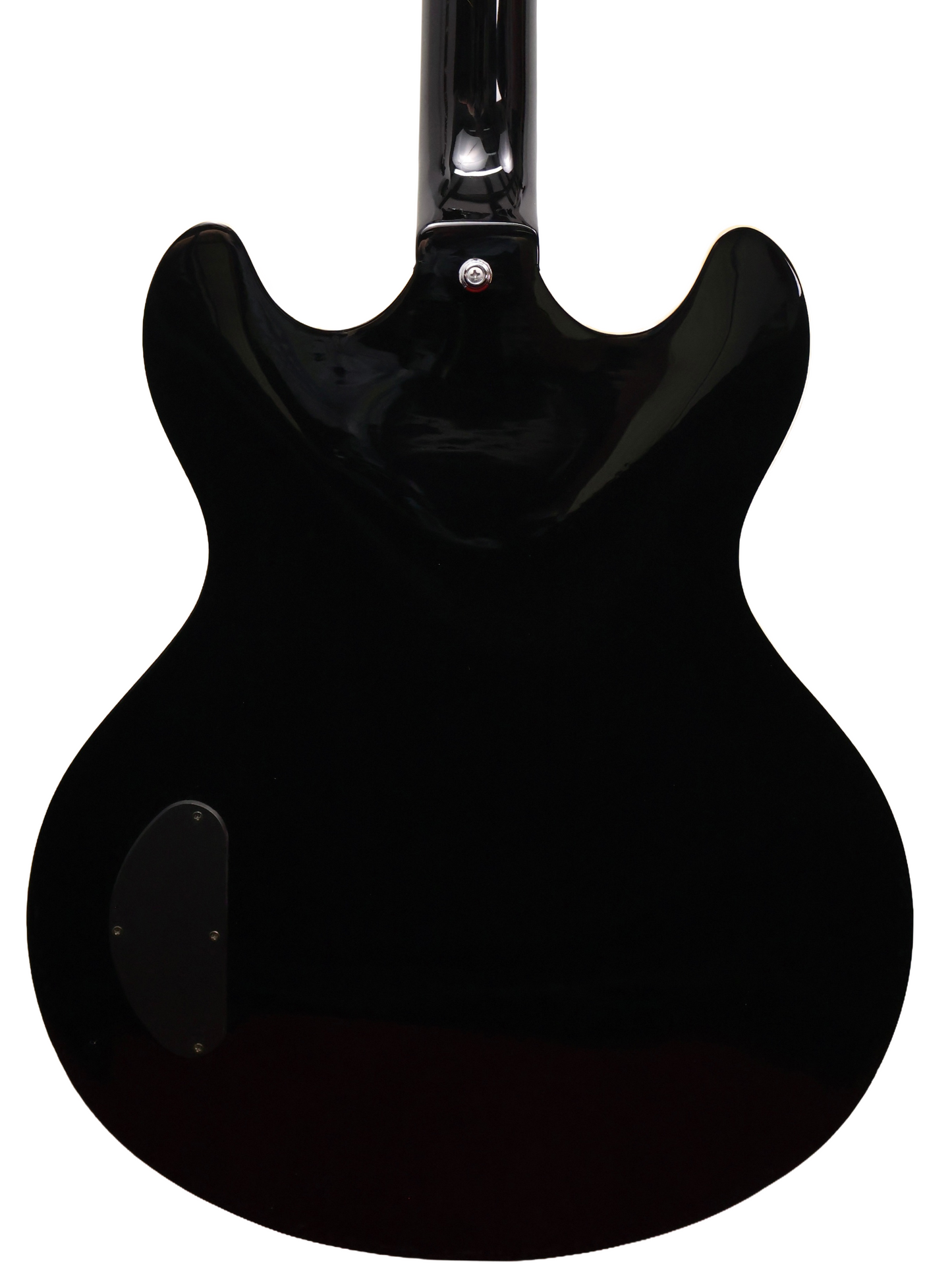 D'Angelico Premier DC Semi-Hollow, Stop-Bar, No F Holes, Black (2017)