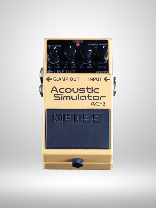 Boss AC-3 Acoustic Simulator Guitar Pedal, Yellow (Dark Gray Label) 2006 - Present, Used