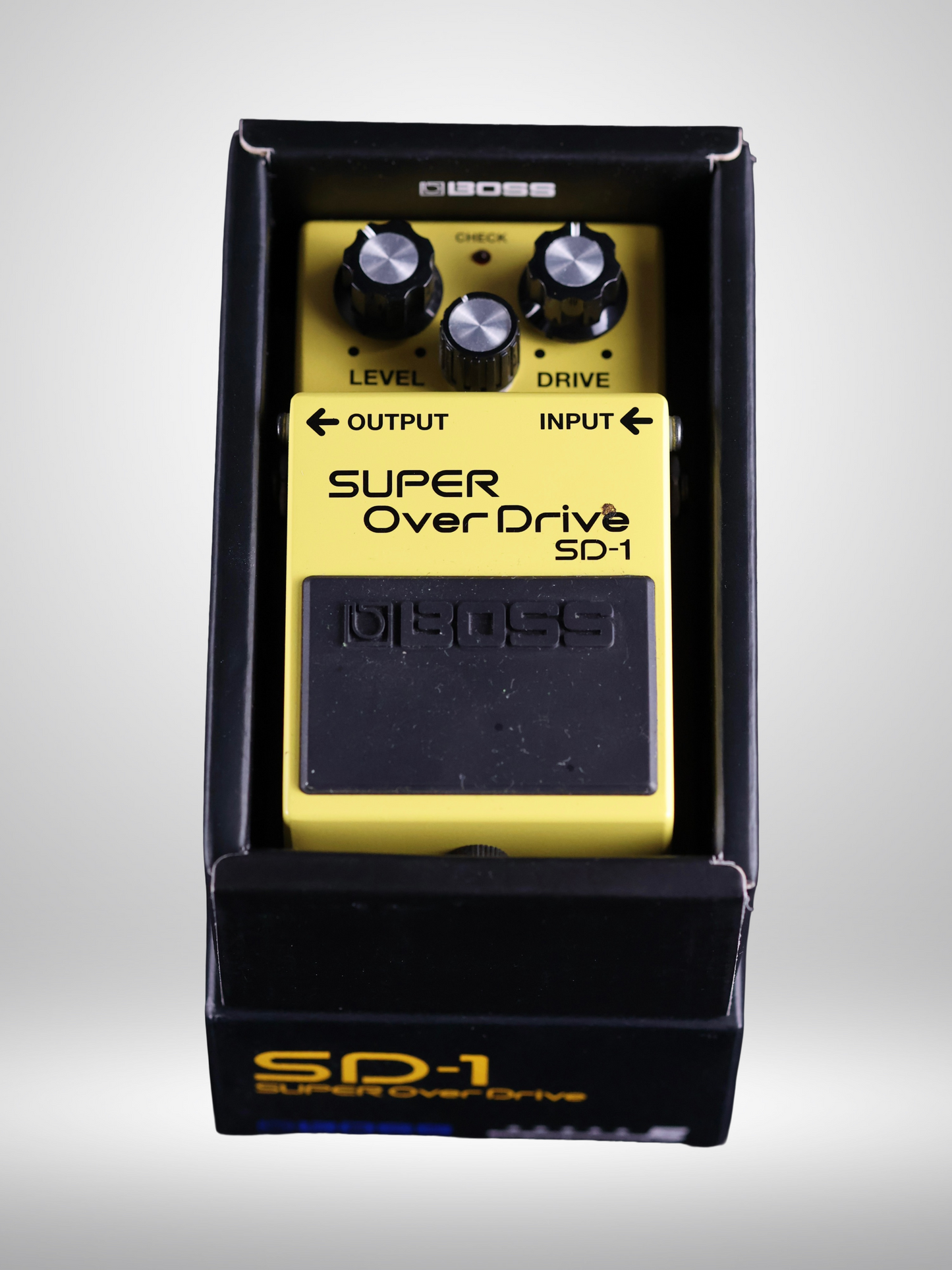 Boss SD-1 Super OverDrive Guitar Pedal, Yellow (Black Label) 1981 - 1988, Used