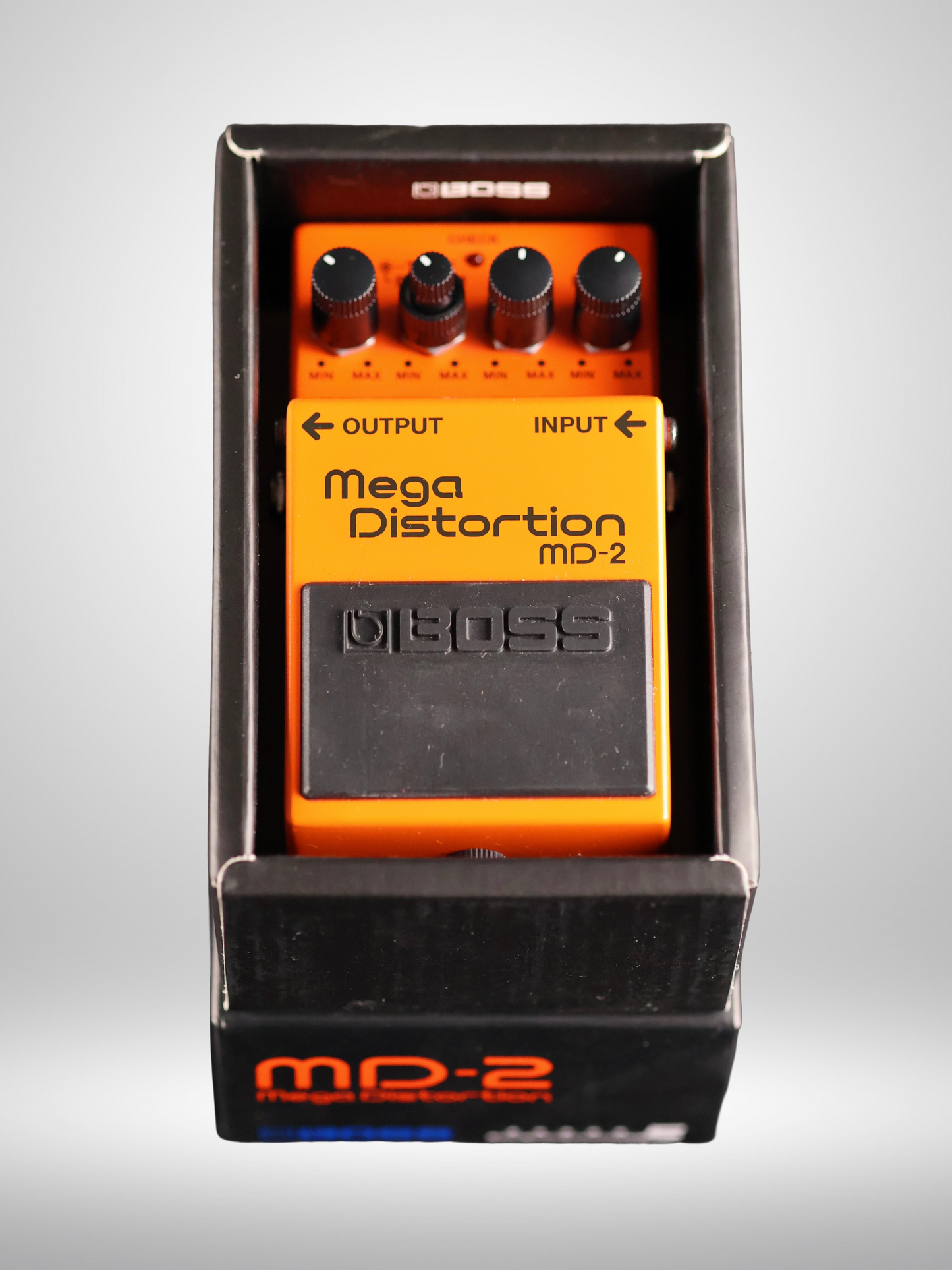Boss MD-2 Mega Distortion Guitar Pedal, Orange (Black Label) 2001 - Present, Used
