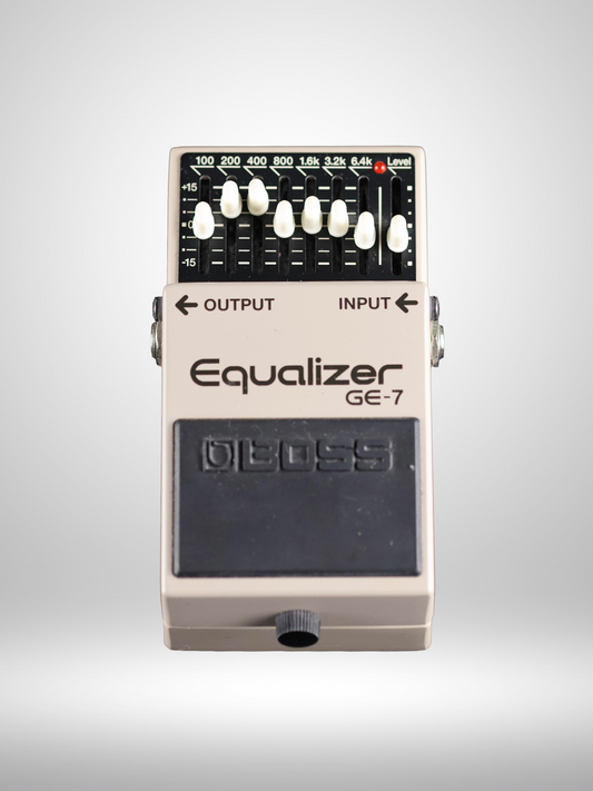 Boss GE-7 Equalizer Guitar Pedal, Grey (Black Label) 1997 - Present, Used