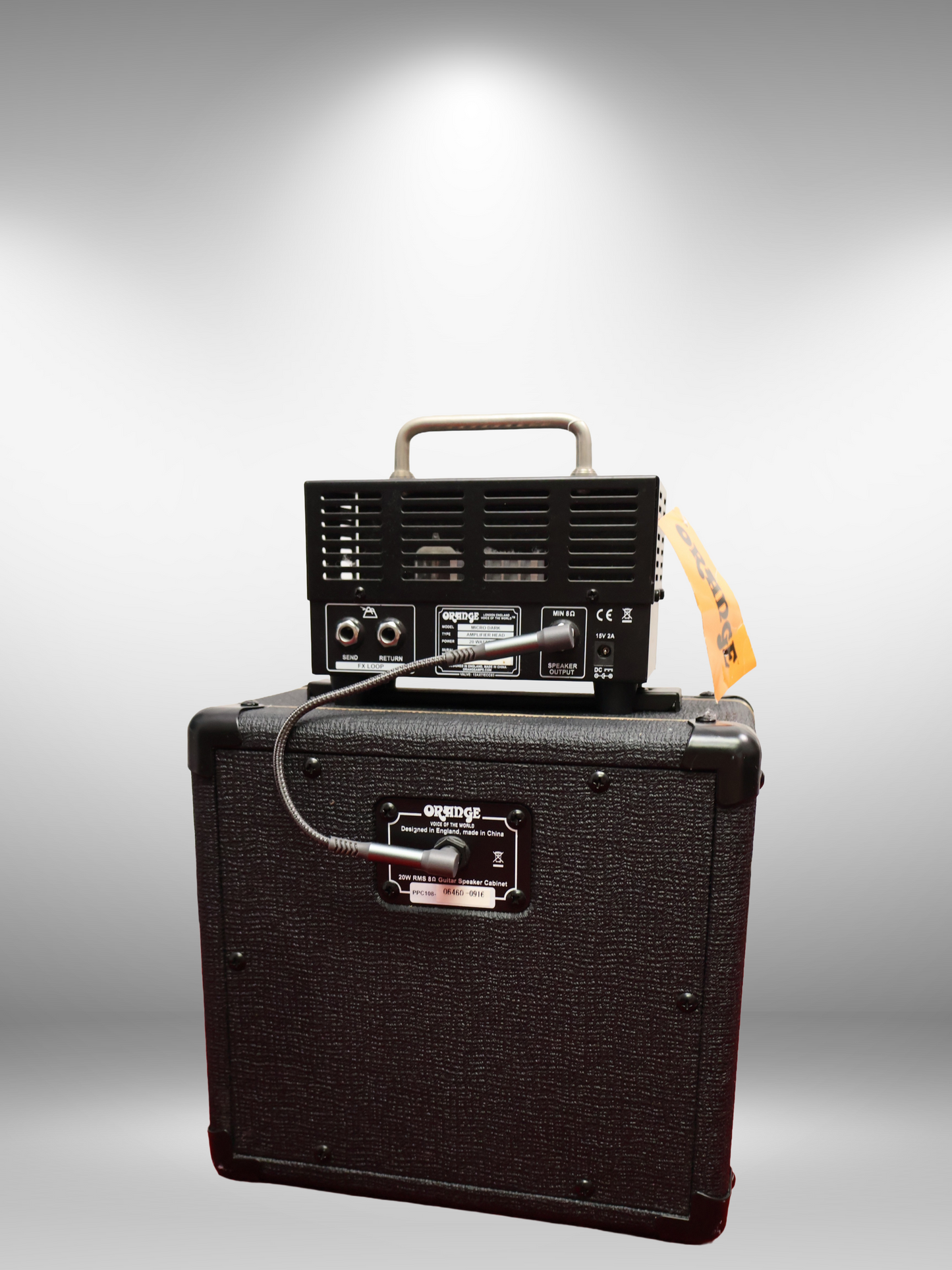 Orange Micro Dark Valve Amp Head & Orange PPC108 Black Amp Cabinet