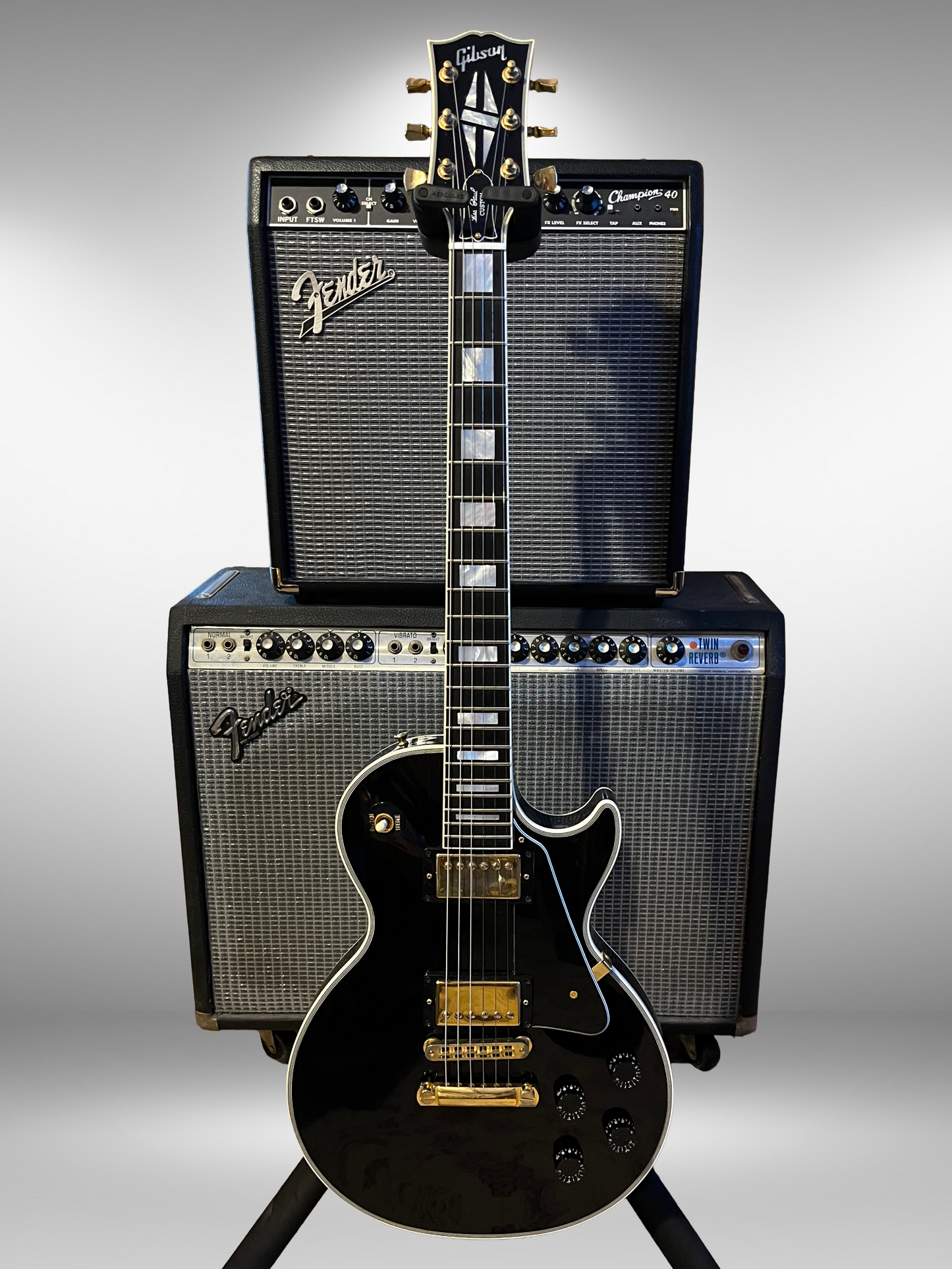 Gibson Custom Shop Les Paul Custom, Ebony Gloss, Ebony Fingerboard (2019) Used