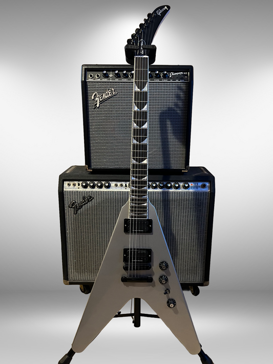 Gibson Dave Mustaine Signature Flying V EXP, Metallic Silver (2022) Used