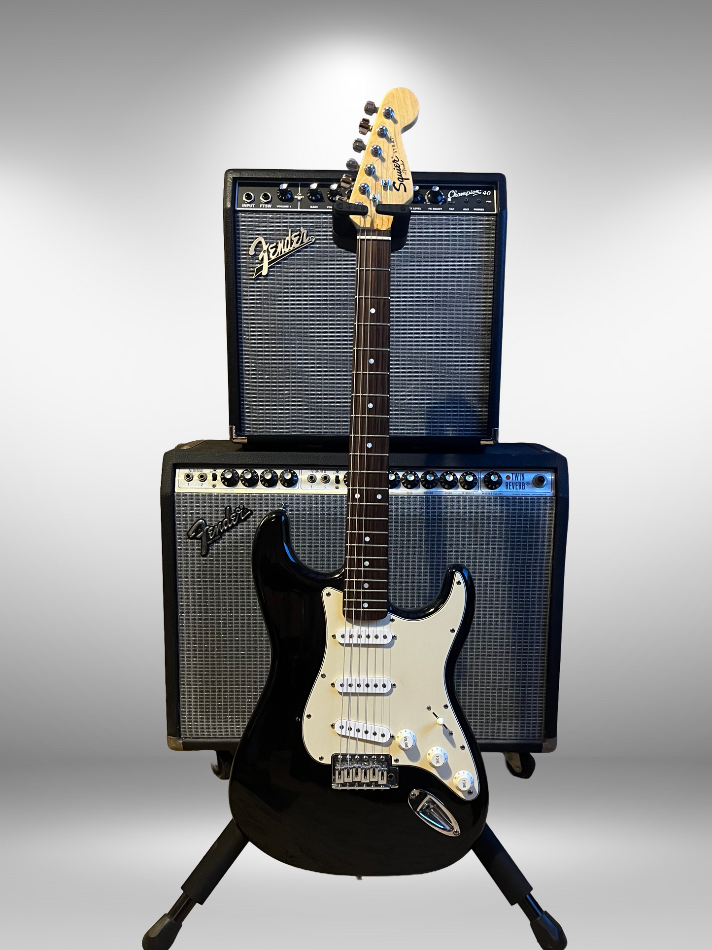 Squier Stratocaster SSS, Black, Used