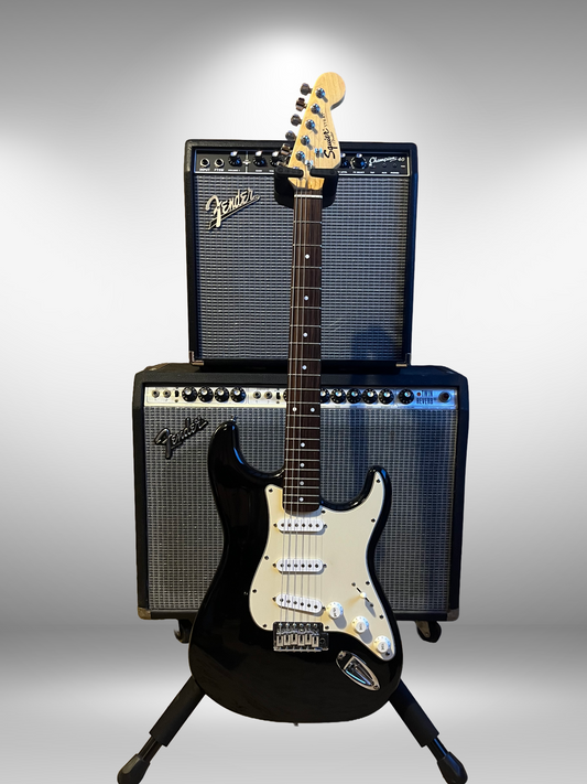 Squier Stratocaster SSS, Black, Used