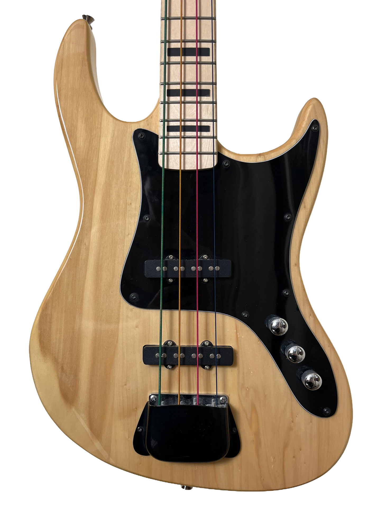 Dual Pick-Up Bass Guitar, Woodgrain Finish