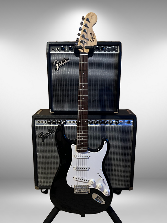 Squier Stratocaster, SSS, Black (2003), Used